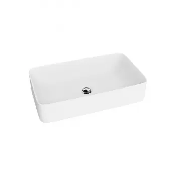Umywalka nablatowa biały mat 60x34 - Lavita Pasana White Mat